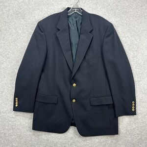 Wimbledon of England Blazer Men 44 Navy Blue Sports Coat Jacket Gold Buttons USA